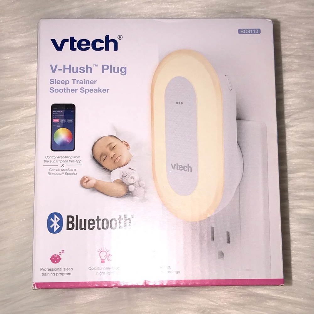 New V-Hush™ Plug Sleep Trainer Soother Bluetooth Speaker